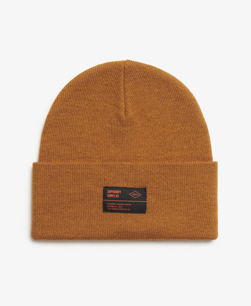 gorro de malha surplus na cor marrom tabaco da denim co.