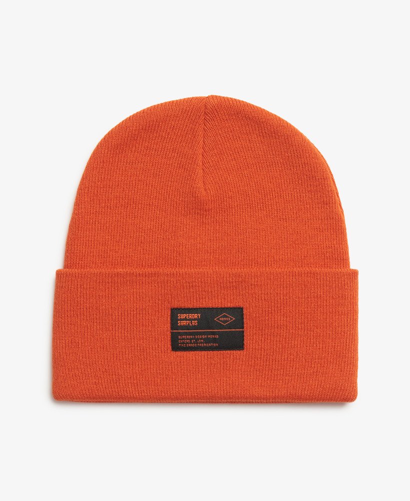 gorro de malha surplus em laranja ferrugem da denim co.