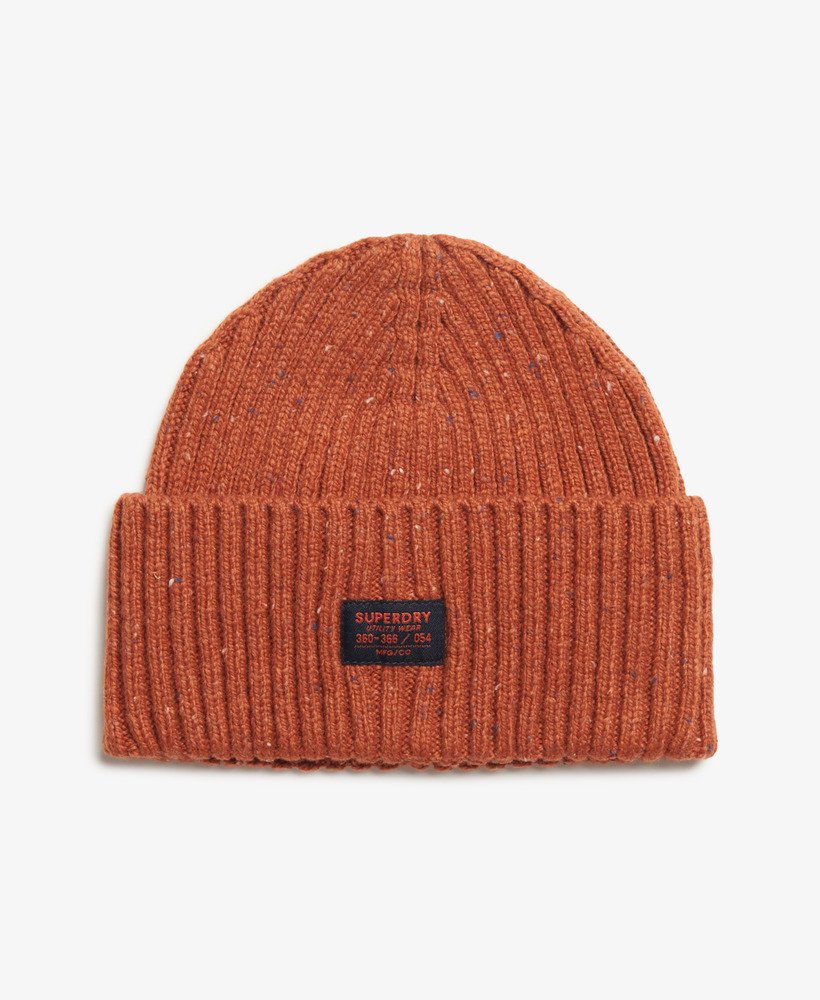 gorro de tricô nep da rkwear na cor laranja tijolo.
