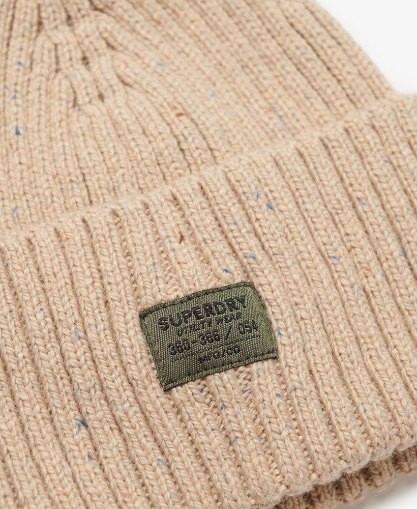 gorro de tricô rkwear nep na cor bege pedra nep