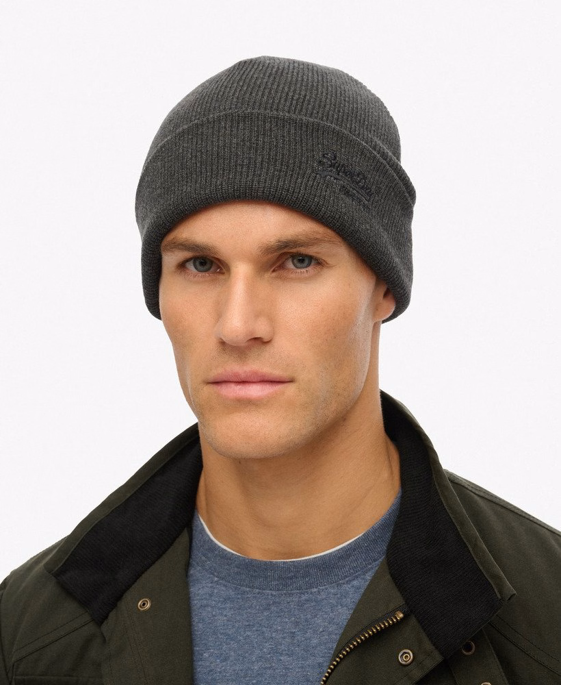 Gorro de malha com logo essencial