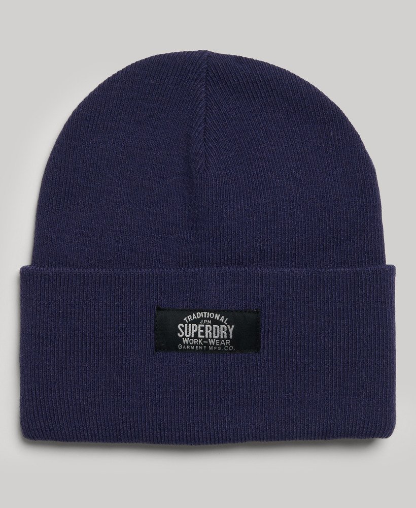 gorro de tricô clássico na cor azul patriota