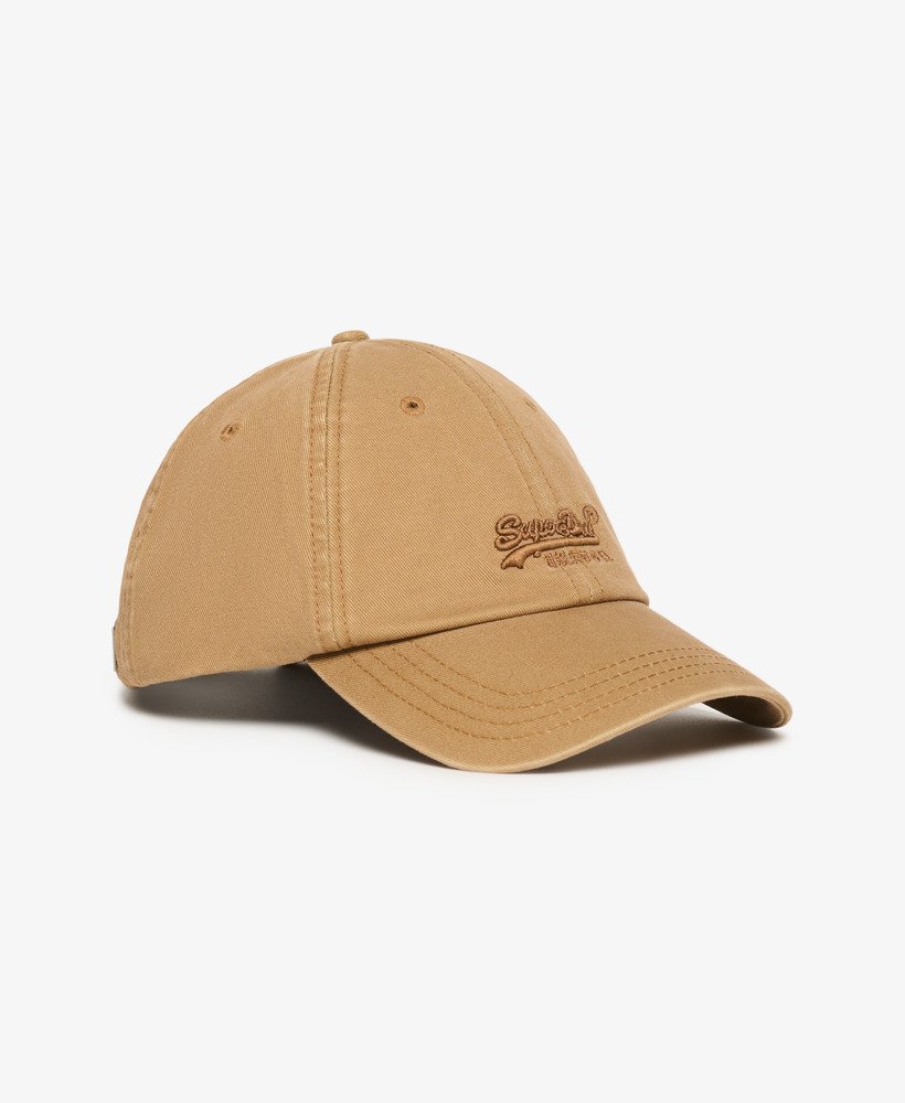 boné vintage bordado em tom areia claro