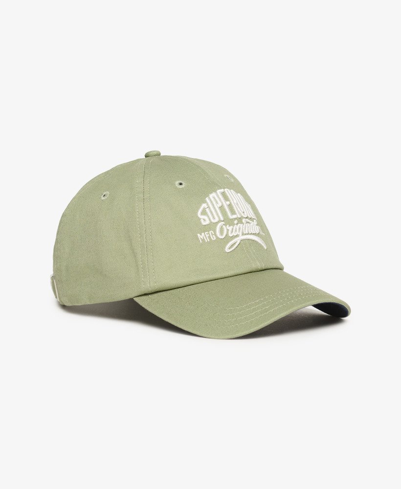 boné de beisebol com estampa na cor verde-marinho