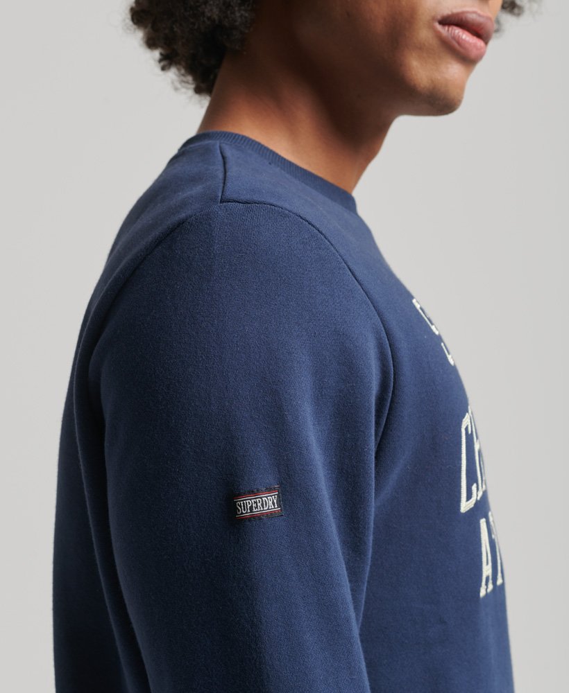 moletom esportivo vintage para academia na cor azul marinho lauren