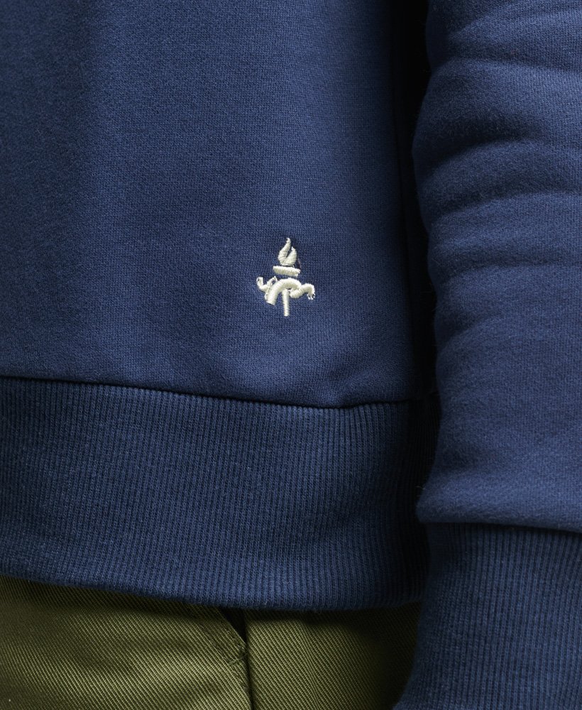 moletom esportivo vintage para academia na cor azul marinho lauren