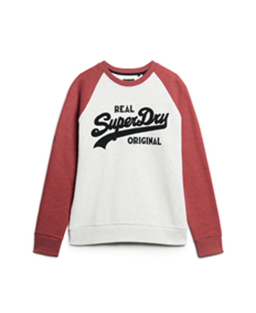 moletom raglan com gola redonda e logo vintage da athletic em cinza mesclado glacierruibarbo mesclado