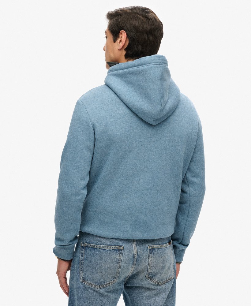moletom com capuz essential logo na cor azul mesclado bluestone