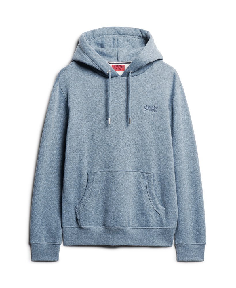 moletom com capuz essential logo na cor azul mesclado bluestone