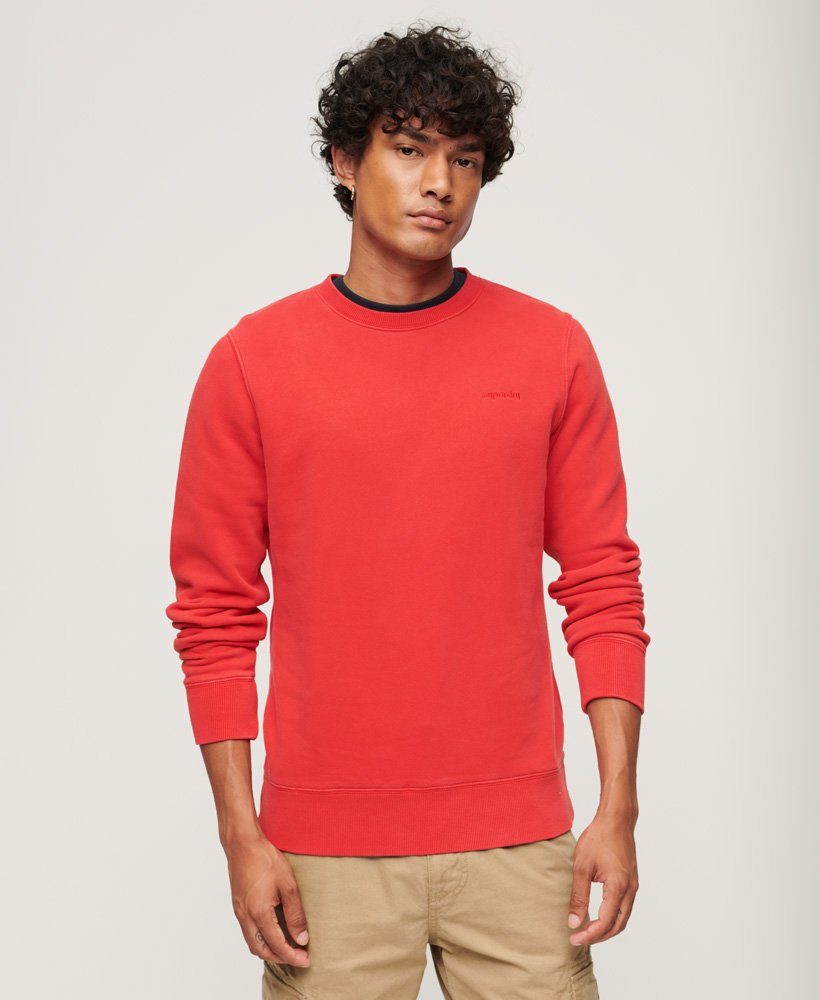 moletom vintage lavado na cor vermelho universitÁrio