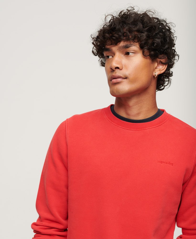 moletom vintage lavado na cor vermelho universitÁrio