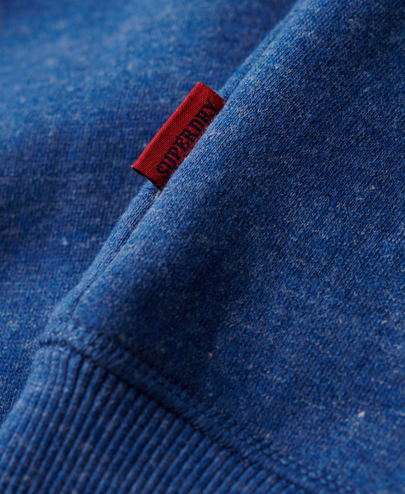 moletom essential logo crew na cor midwest blue mescla.