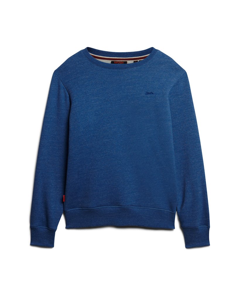 moletom essential logo crew na cor midwest blue mescla.