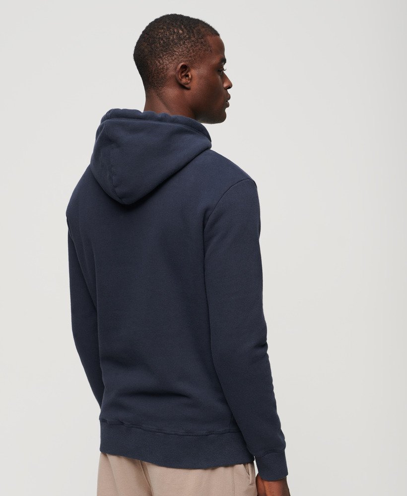 moletom com capuz essential logo na cor eclipse navy