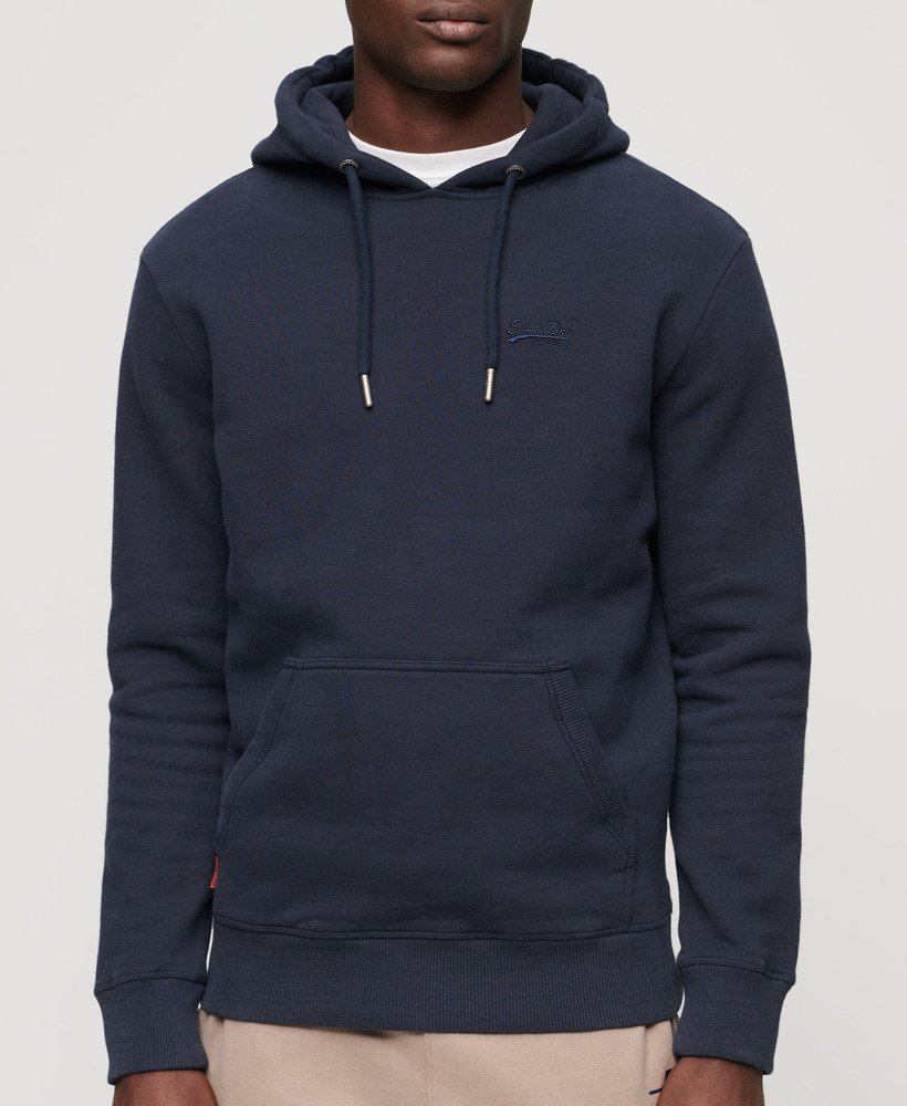 moletom com capuz essential logo na cor eclipse navy