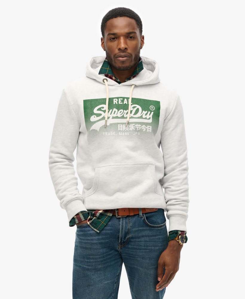 moletom com capuz vintage box gradient na cor ice marl