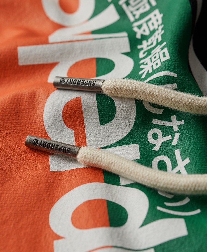 moletom com capuz core logo stripe na cor preto jato
