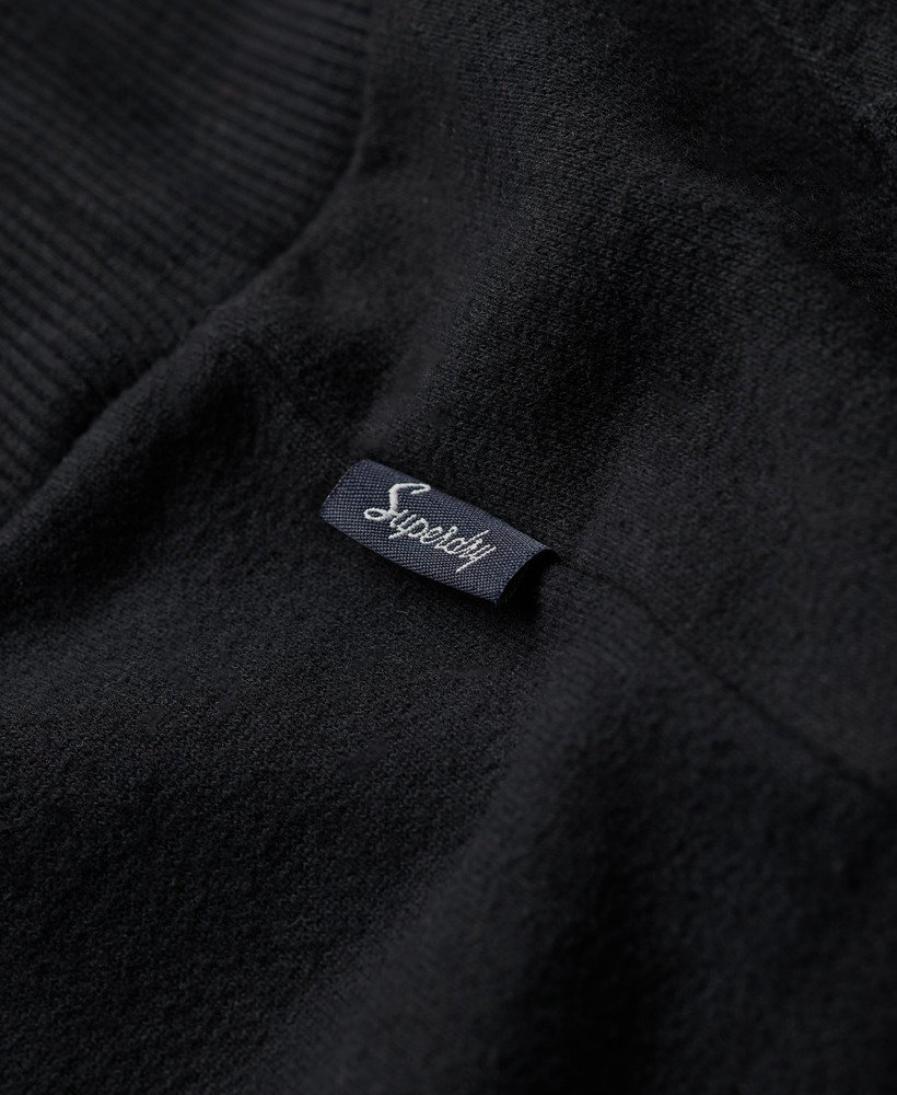 moletom com capuz core logo stripe na cor preto jato