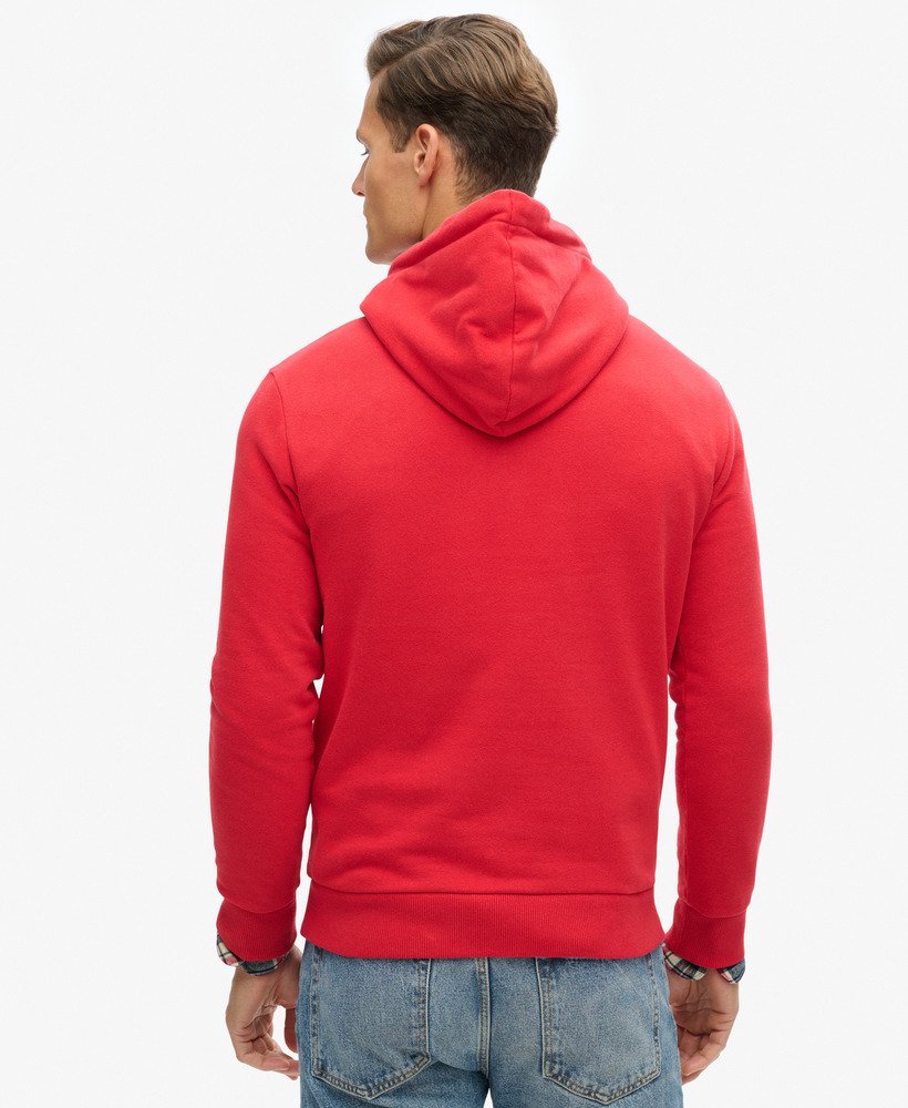 moletom com capuz track field athletic graphic na cor ferra red mescla.