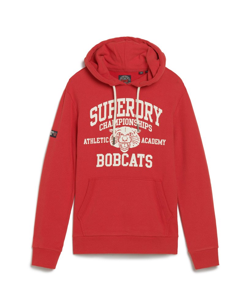 moletom com capuz track field athletic graphic na cor ferra red mescla.