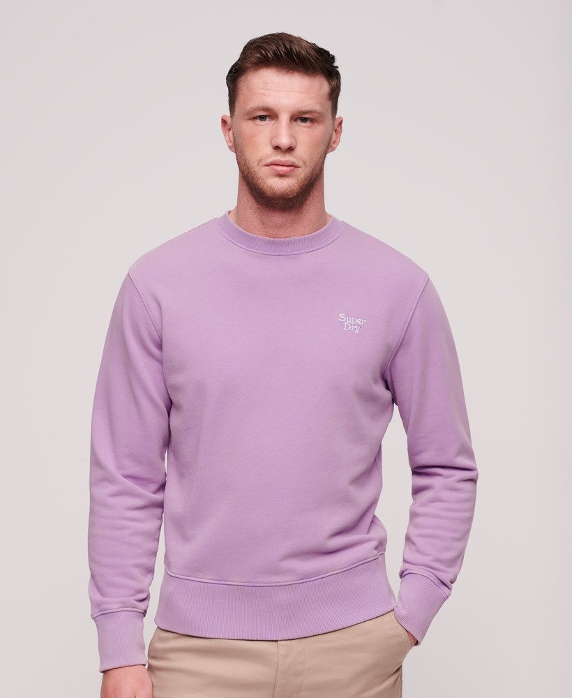moletom vintage lavado na cor roxa lavanda