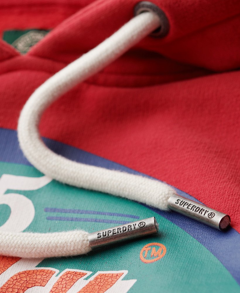 moletom com capuz gasline workwear graphic na cor vermelho refrigerante