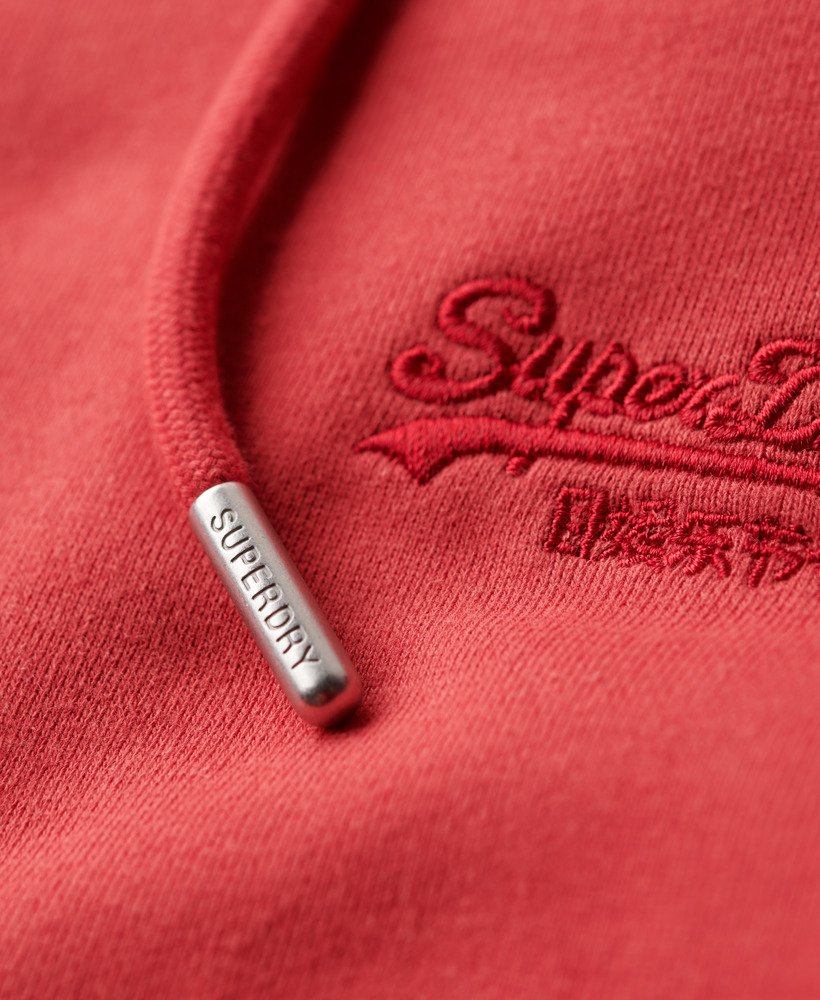moletom com zíper e logo essencial na cor vermelho cardeal