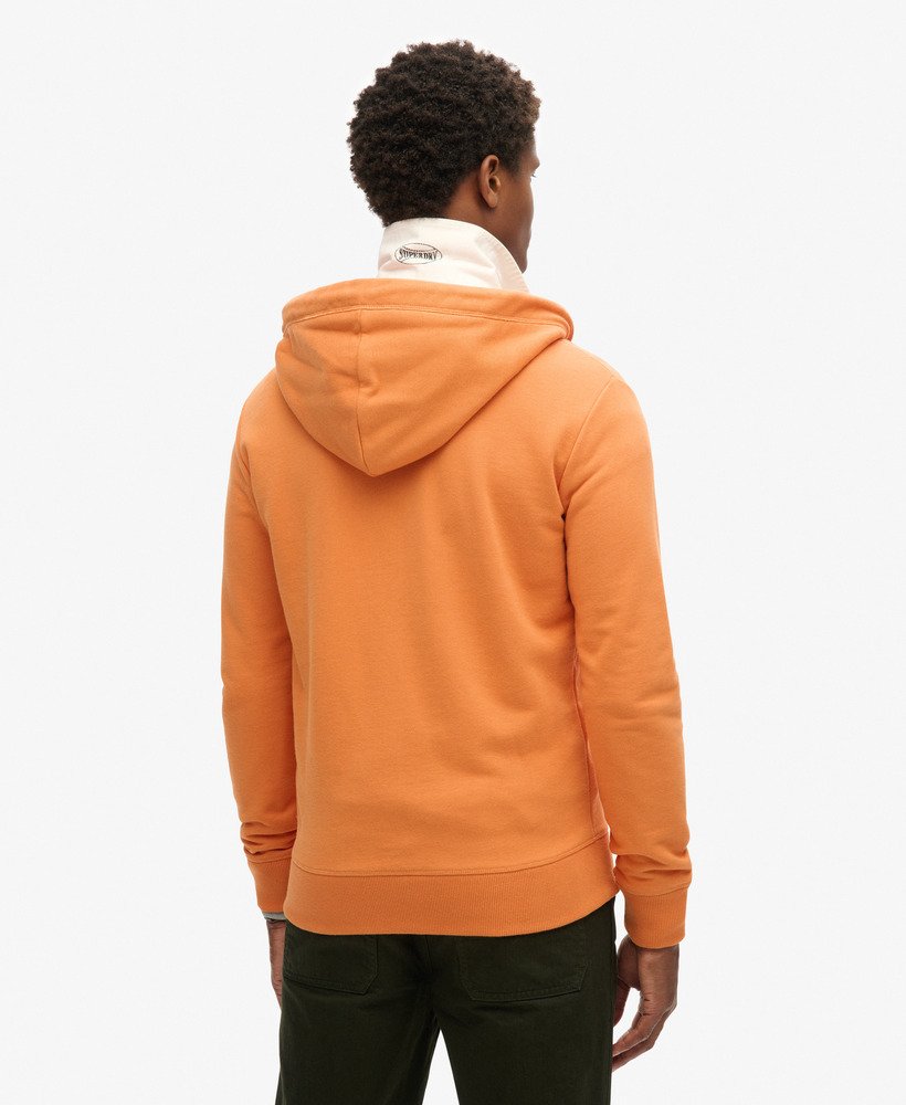 moletom com zíper e logo essencial na cor laranja mojave