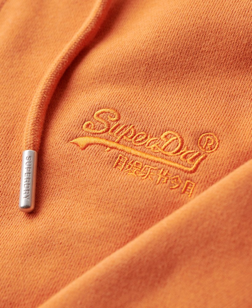 moletom com zíper e logo essencial na cor laranja mojave