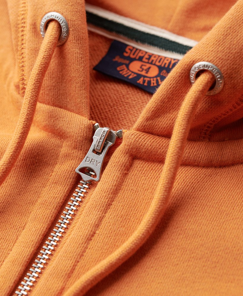 moletom com zíper e logo essencial na cor laranja mojave
