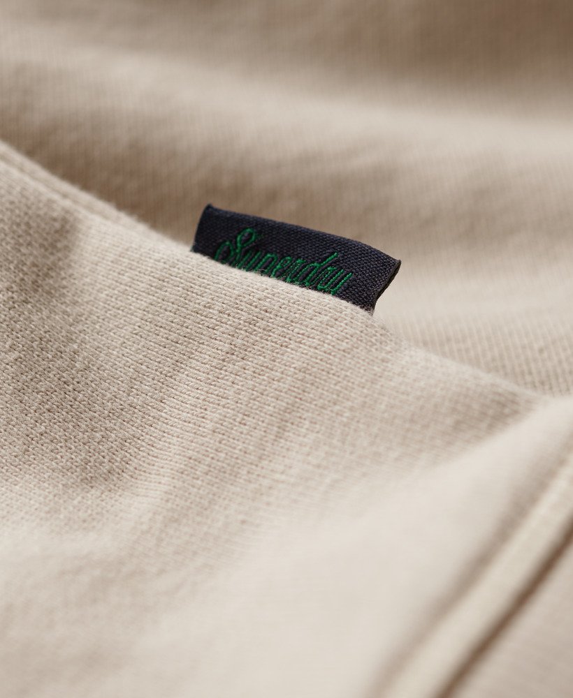 moletom essential logo crew na cor bege claro