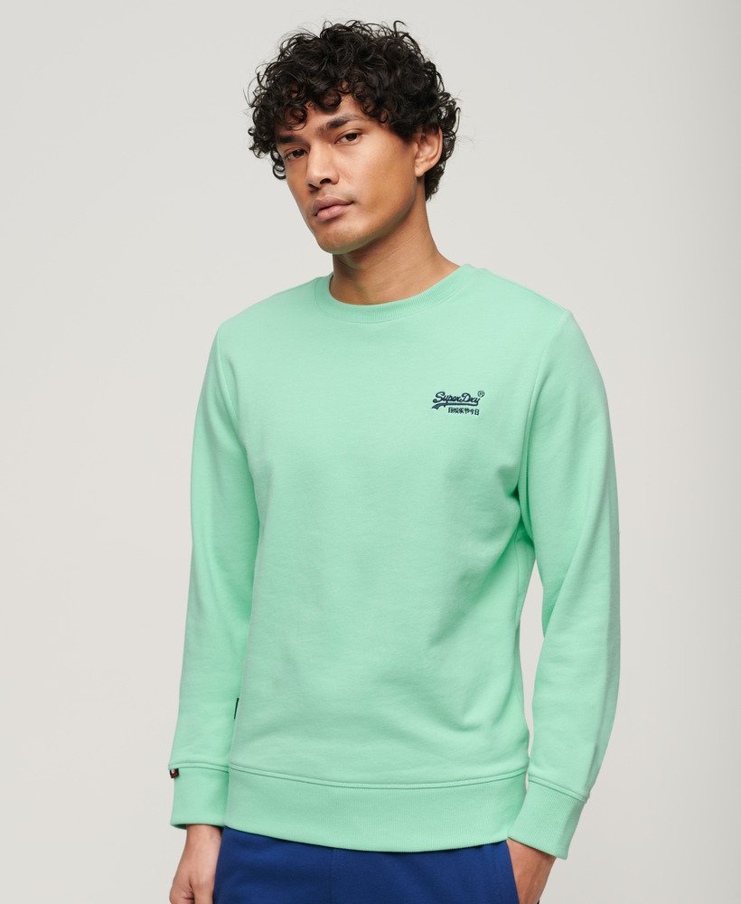 moletom essential logo crew na cor verde menta claro
