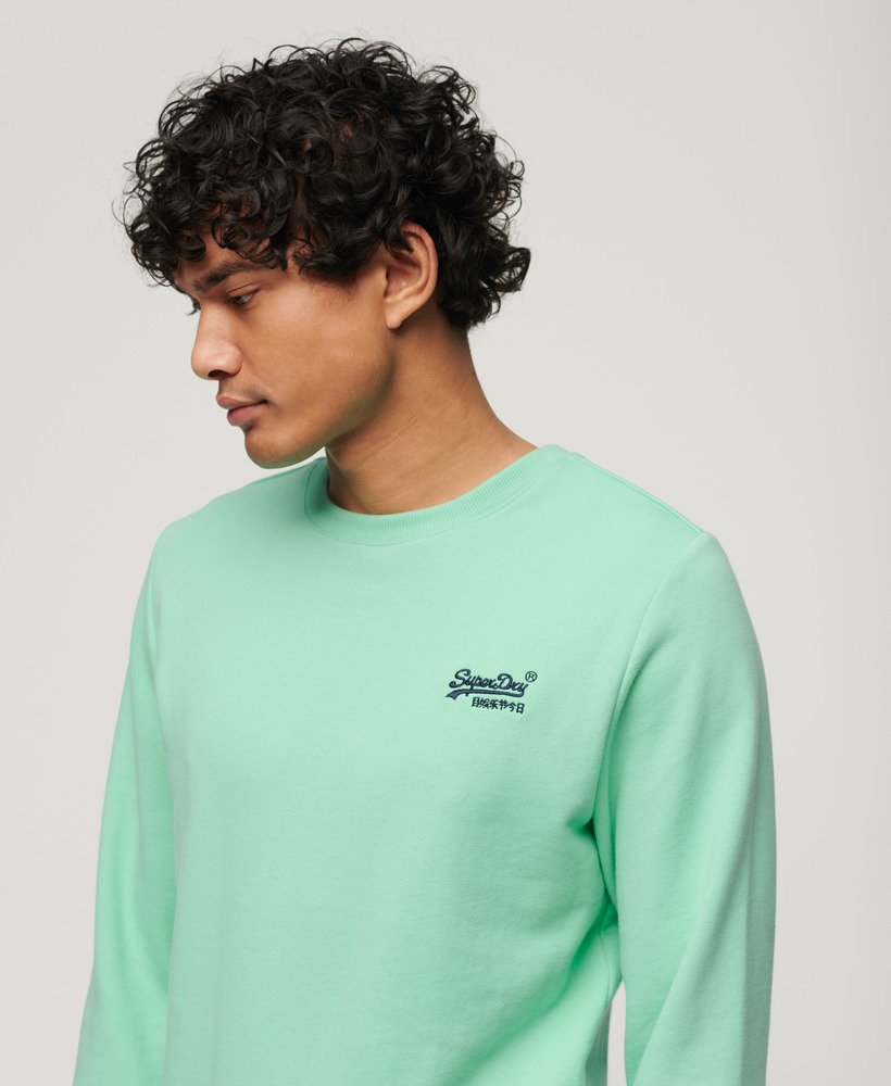 moletom essential logo crew na cor verde menta claro