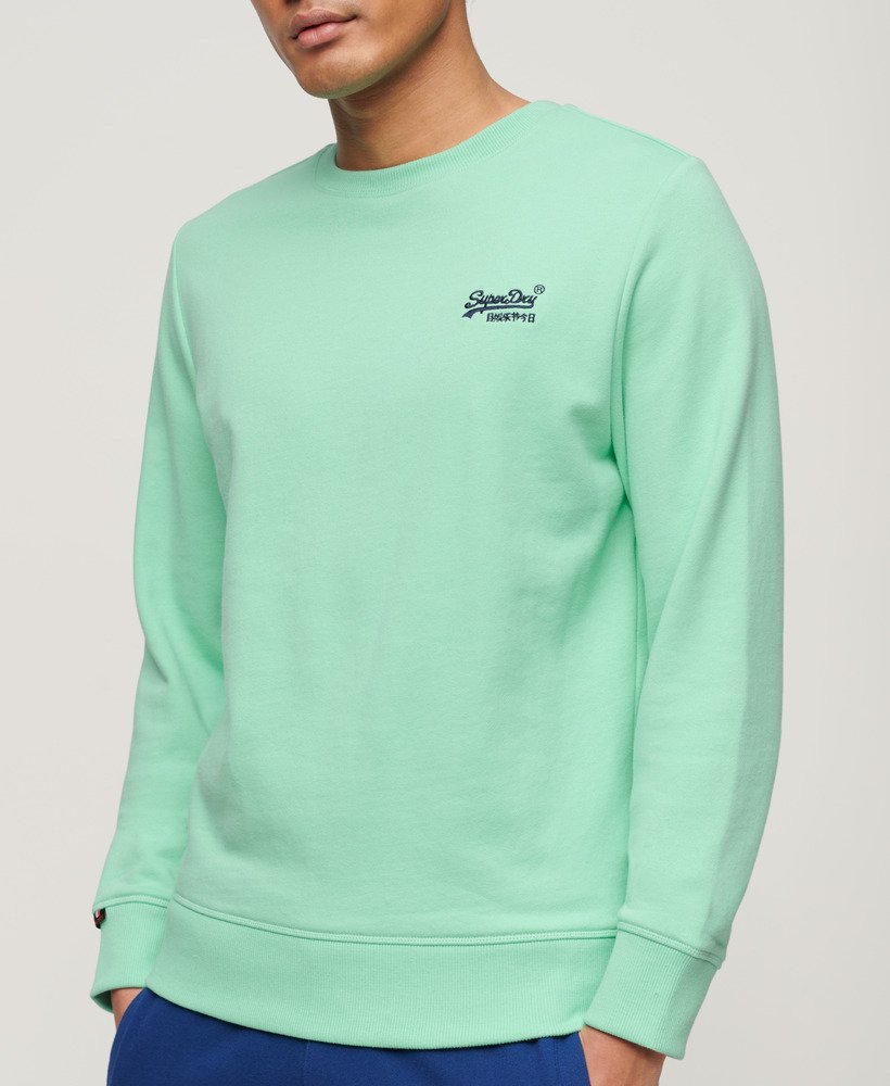 moletom essential logo crew na cor verde menta claro
