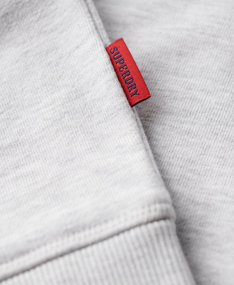 moletom essential logo crew na cor glacier grey mescl