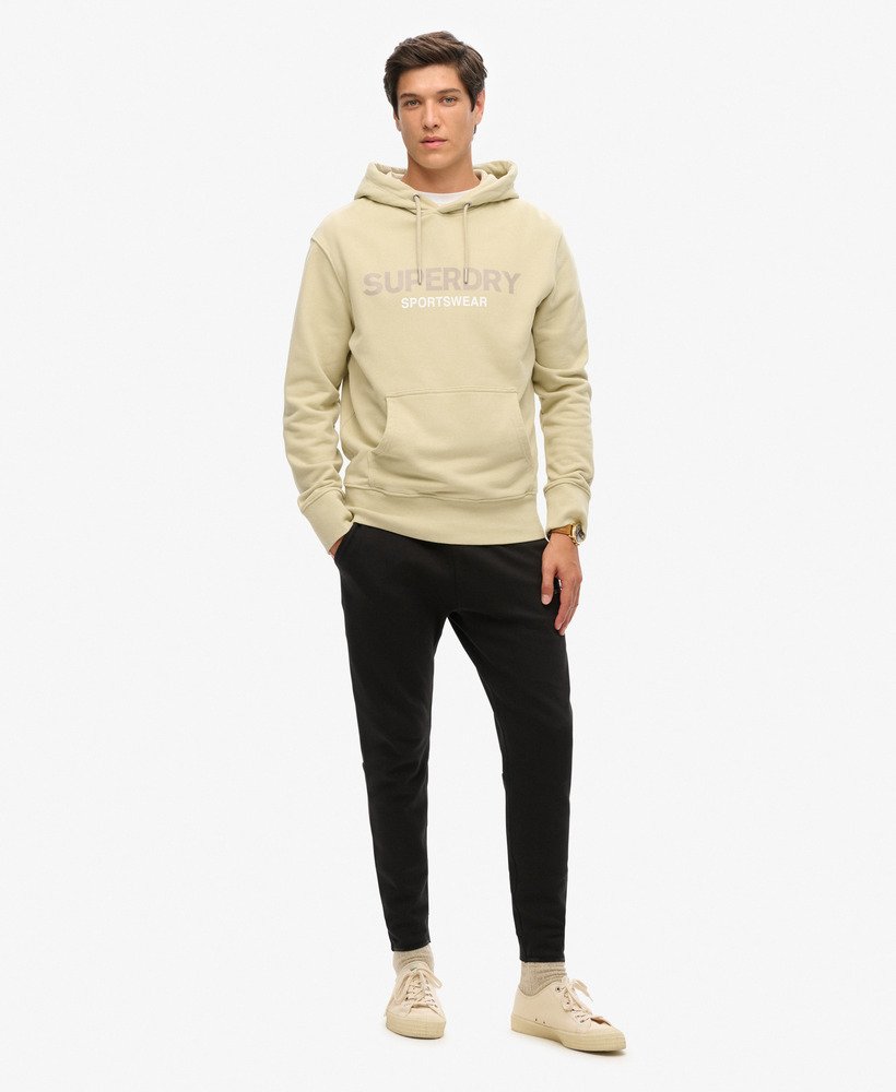 moletom com capuz folgado com logo da sportswear na cor bege pelicano.