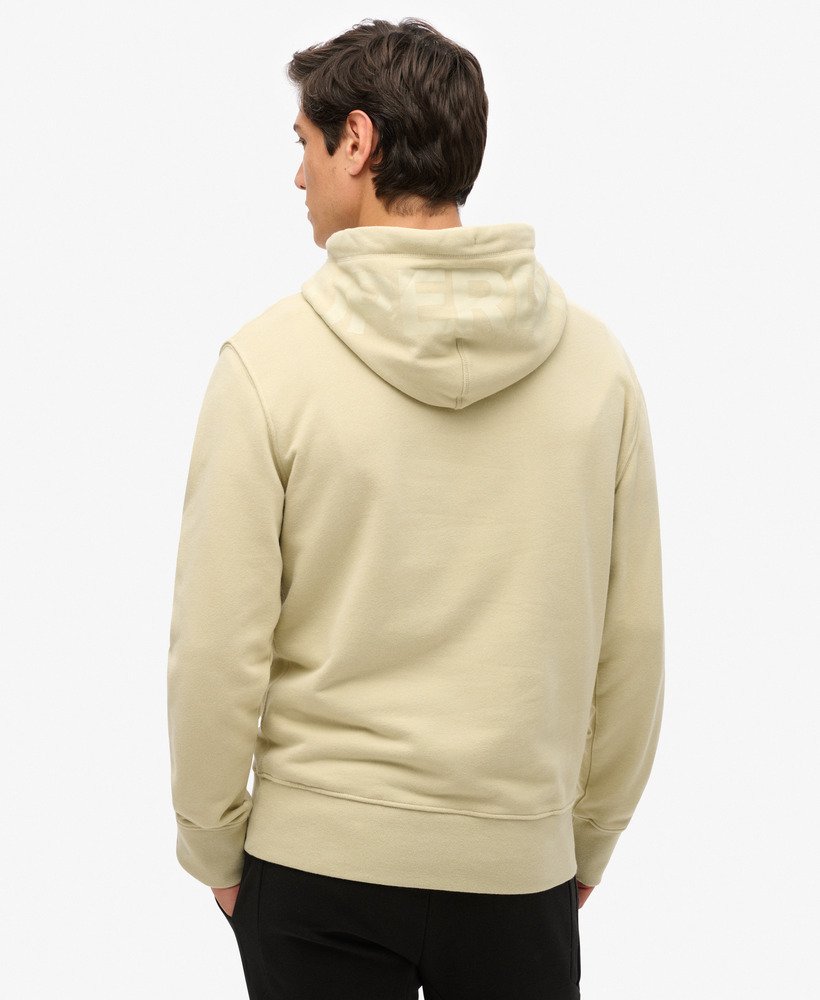 moletom com capuz folgado com logo da sportswear na cor bege pelicano.