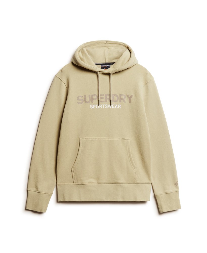 moletom com capuz folgado com logo da sportswear na cor bege pelicano.