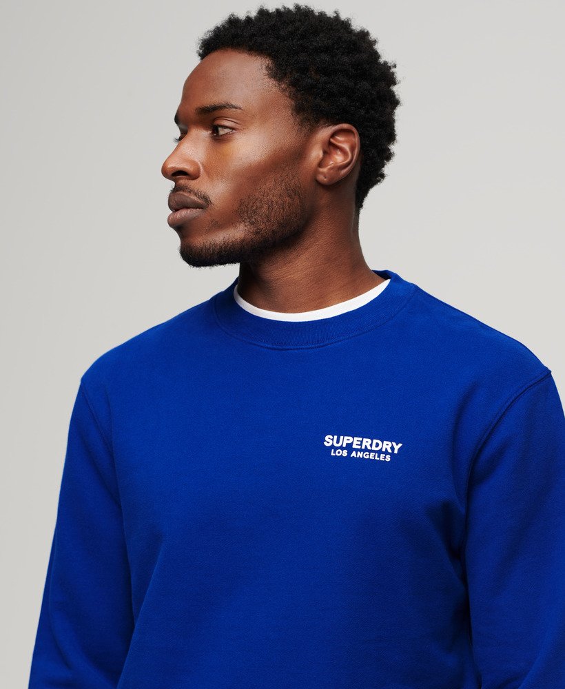 moletom sport loose crew na cor azul mazarine