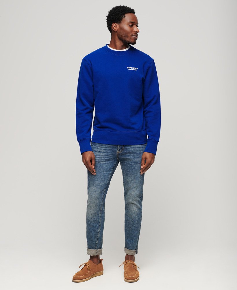 moletom sport loose crew na cor azul mazarine