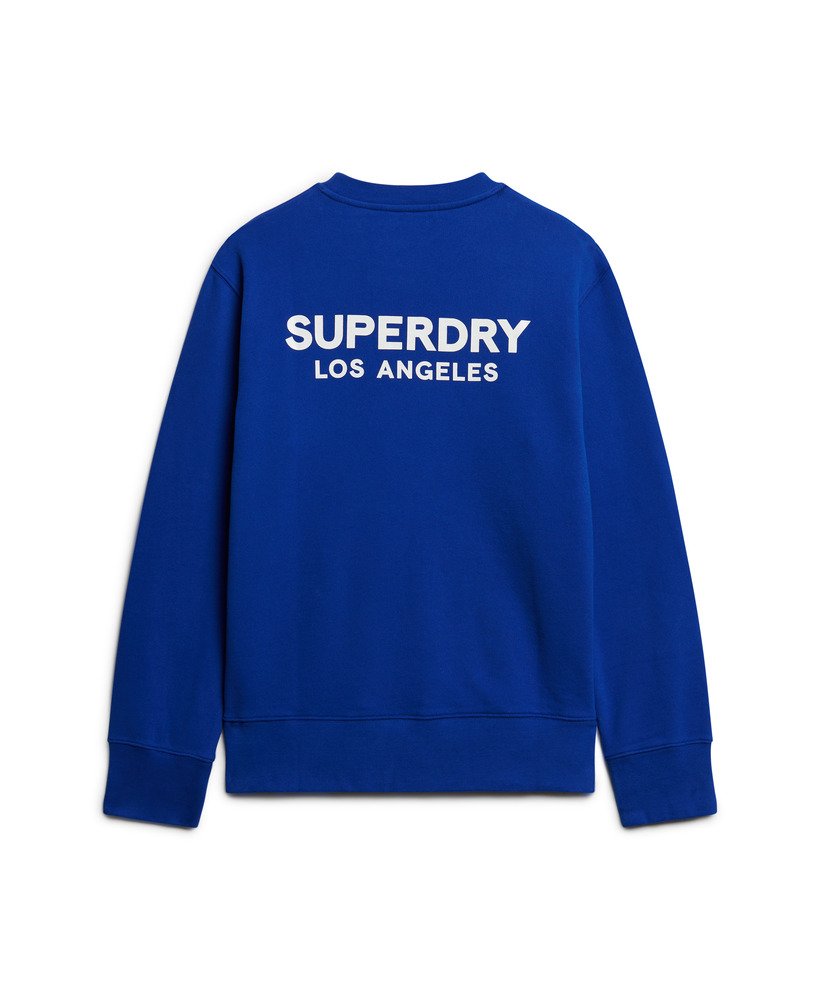 moletom sport loose crew na cor azul mazarine