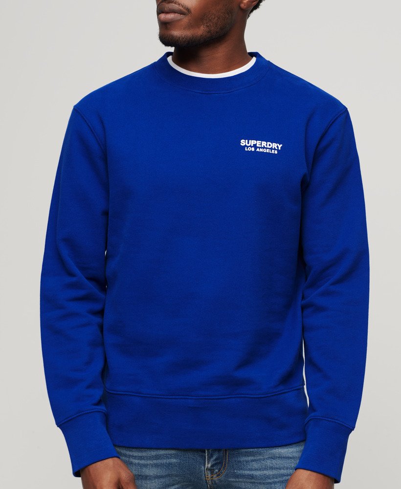 moletom sport loose crew na cor azul mazarine
