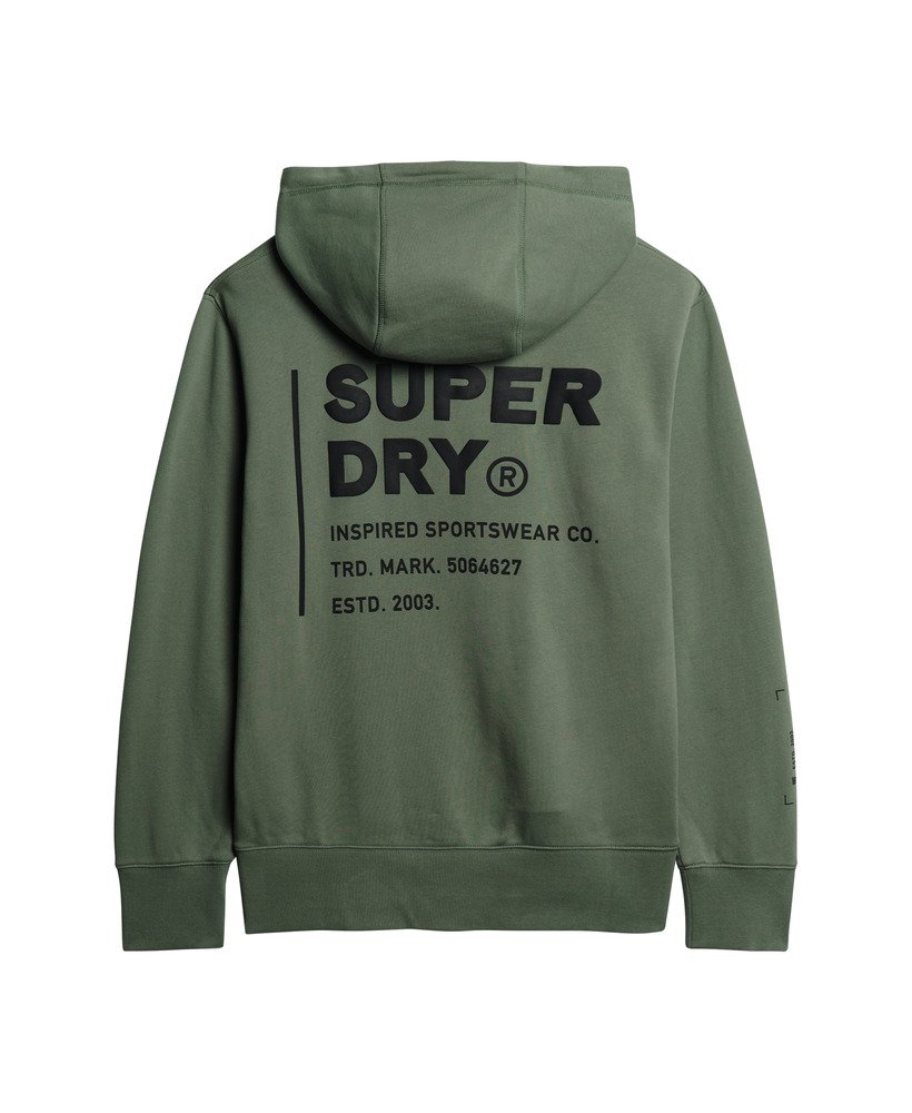 moletom folgado com capuz utility sport logo na cor cáqui laurel