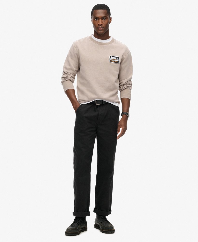 moletom mechanic loose fit crew na cor moonrock