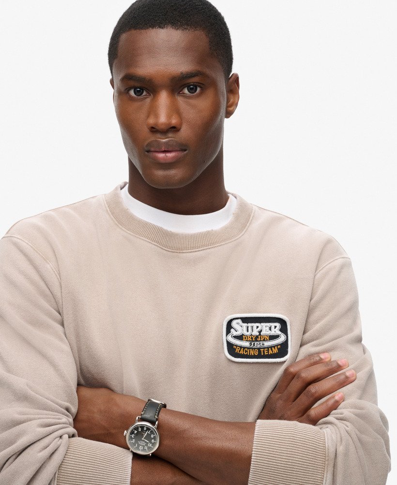 moletom mechanic loose fit crew na cor moonrock