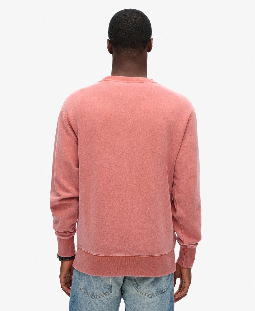 moletom mechanic loose fit crew na cor laranja ferrugem