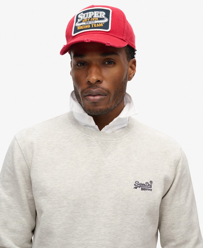moletom essential logo crew na cor glacier grey mescl