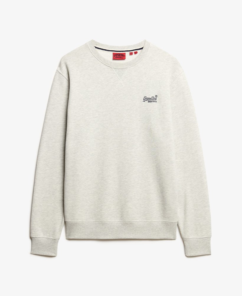 moletom essential logo crew na cor glacier grey mescl