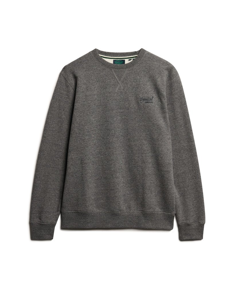 moletom essential logo crew na cor cinza carbono mesclado