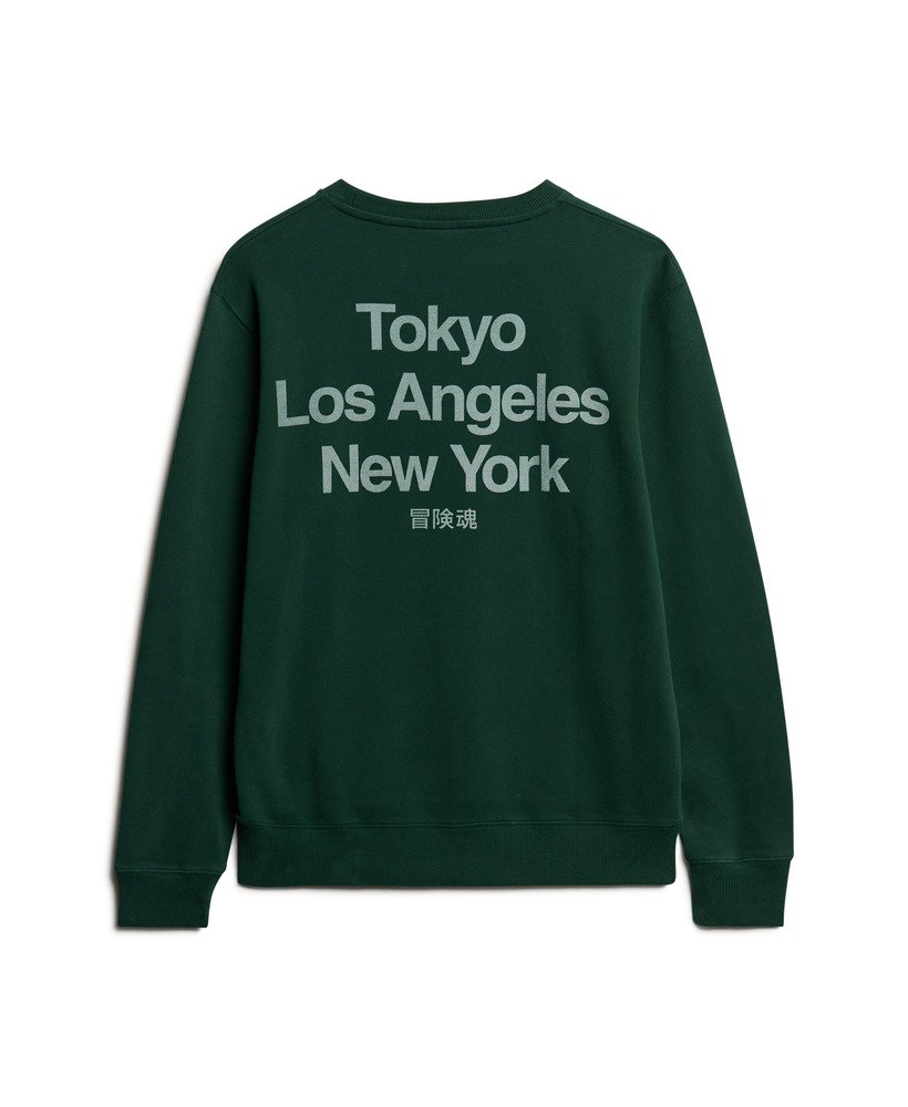 moletom core logo city loose crew na cor verde esmalte